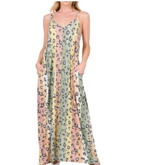 Zenana Woven Arc Hem Cami Dress With Flowy Pockets main image 0